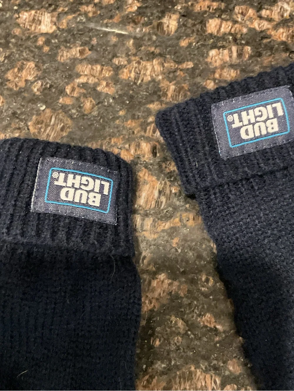 Navy Blue Unisex Bud Light Mittens